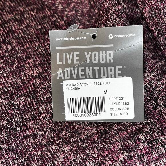NWT Eddie Bauer Women’s WR Radiator Fleece Full‑Zip, Fuchsia Heather, Size M - Picture 7 of 8